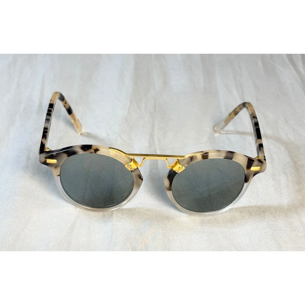 KREWE St. Louis Sunglasses *frames only* women's Oyster Tortoise 24K Gold